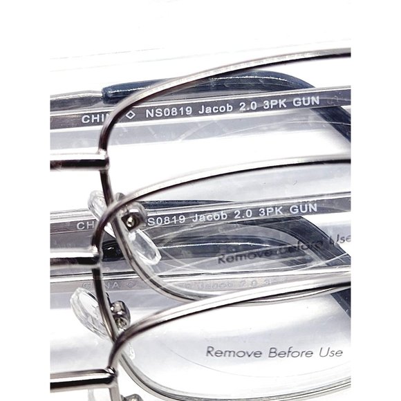 2019 CVS Health 3 Pair Value Pack +1.50 Jacob 2.0 Gun Metal Gray Readers Reading - Picture 10 of 16